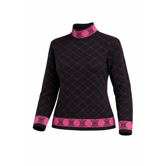 Celine Sweaters - VTG RARE Celine Paris Women's Wool Sweater Argyle Mock Neck Made in Italy Sz L